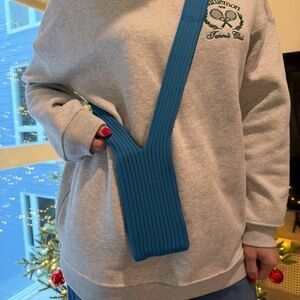 Blue/ peacock Crossbody iPhone pocket 80cm